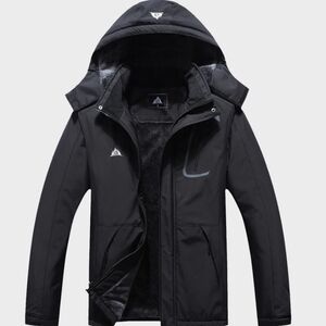 Moerdeng Men's ArcticPeak Ski Jacket Black Size L